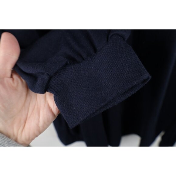 Deadstock Vtg 90s Streetwear Mens L Blank Knit Long Sleeve Turtleneck T-Shirt - Picture 8 of 11